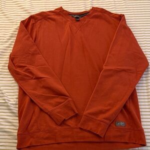 Eddie Bauer Men's V-Neck Sweater in Burnt Orange